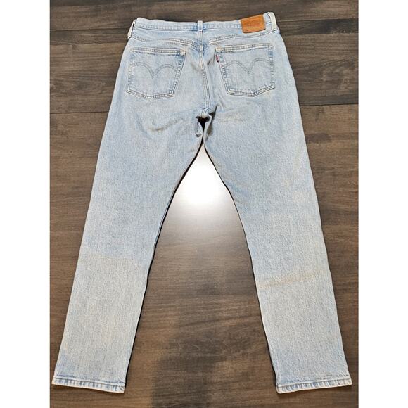 Levi's Women's Premium "Big E" 501 Straight Leg Light Wash Denim Jeans SZ 31x28 - Picture 2 of 10